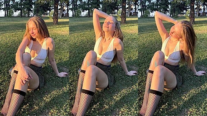 Baby Riley hot tempting video clip at outdoor