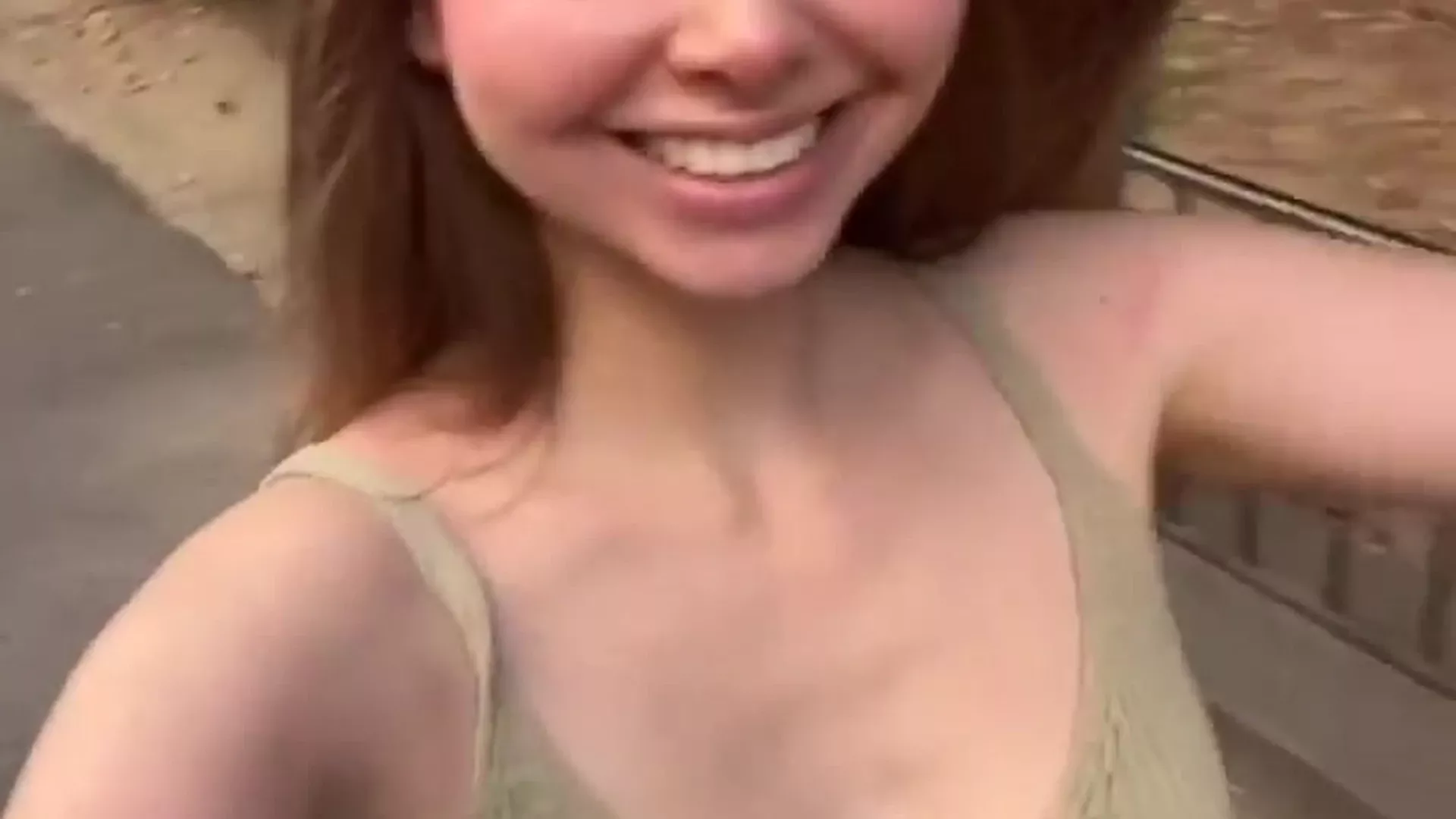 Baby Riley hot boobs show at outdoor for fans