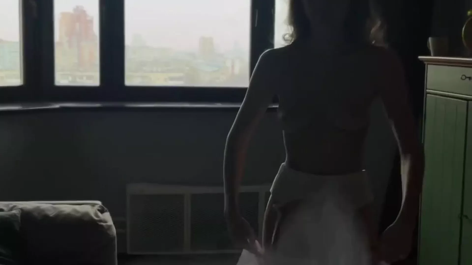sexy teen Inga Lis lingerie try-on with bouncing tits