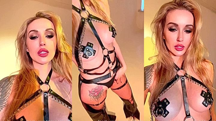 sexy blonde Lera Himera playing with her cool hair onlyfans