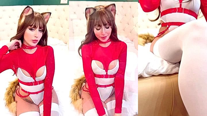 red sexy doll looking gorgeous Lera Himera teasing video onlyfans leak