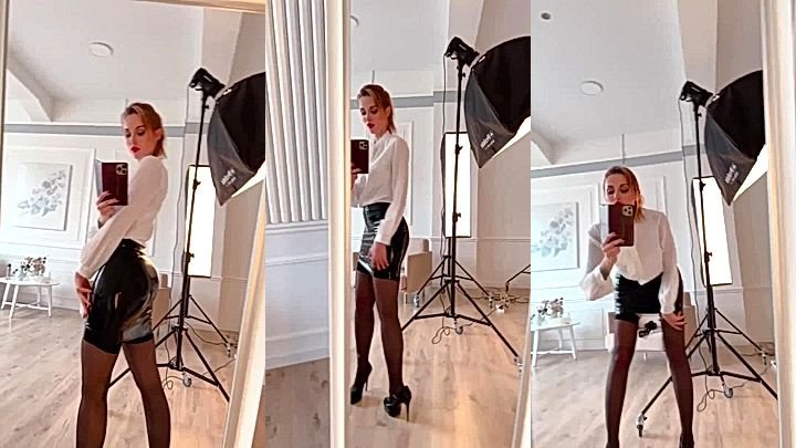 sexy slut Lera Himera checking her outfit onlyfans leak