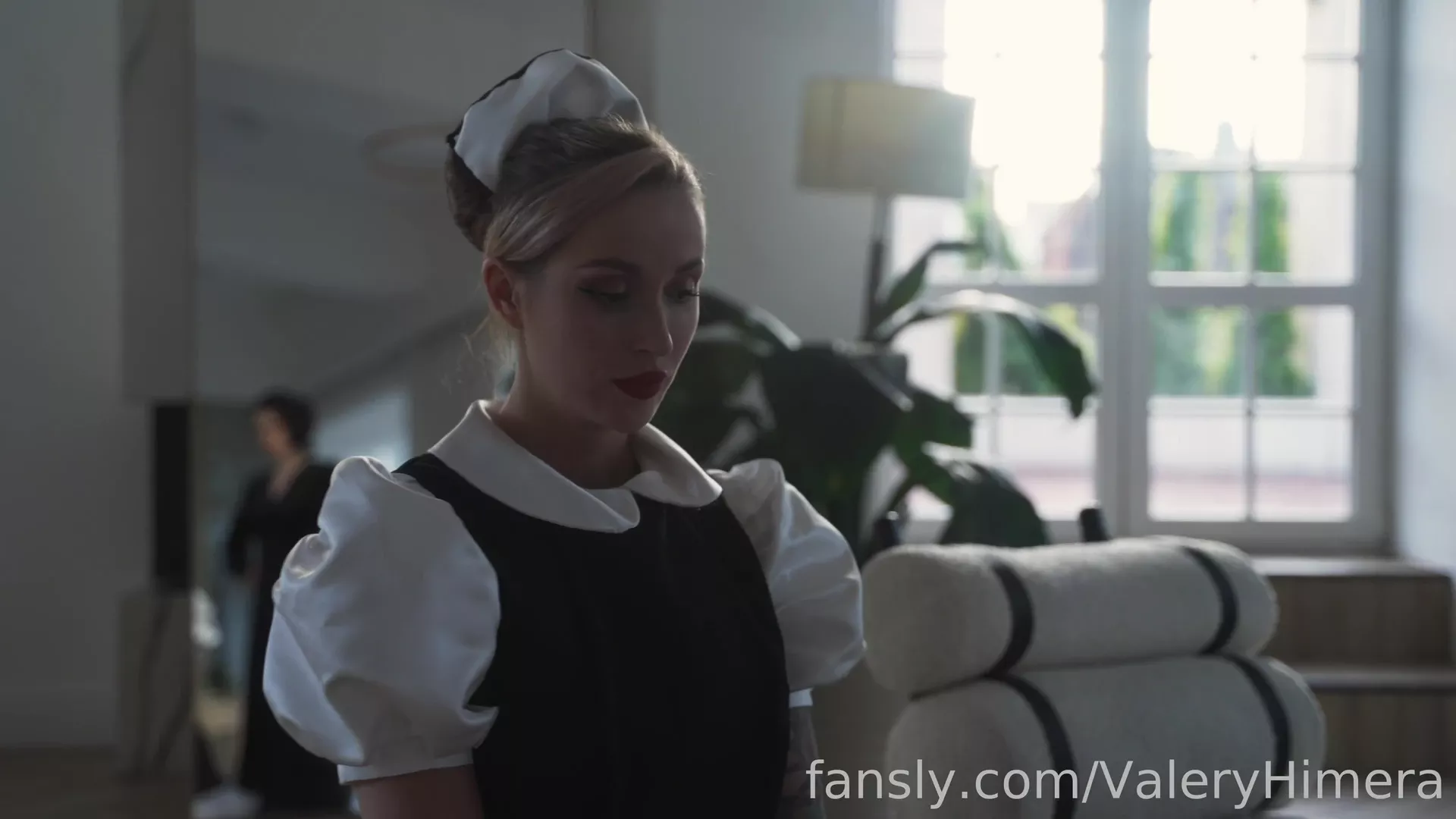 sexy OF maid Lera Himera getting spanked by her mistress and she likes it