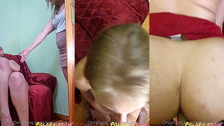 PolaRainbow is having a great time fucking a white cock