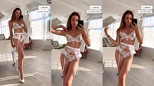 sexy Russian in her amazing lingerie is teasing leaked onlyfans video