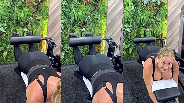 naughty bad girl Cheryl Blossom showing off her sexy hit body in her private home gym