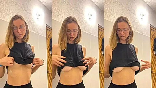 sexy onlyfans model Yourina takes of her lingerie and rubs big tits