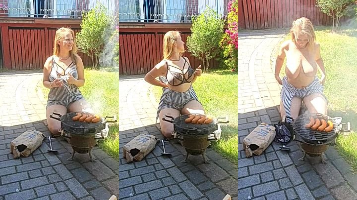 he said he wants to drill me after the grill, horny model big tits video