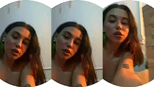 sexy russian onlyfans model Aliya Kiss shows her big tits to cam and rubs