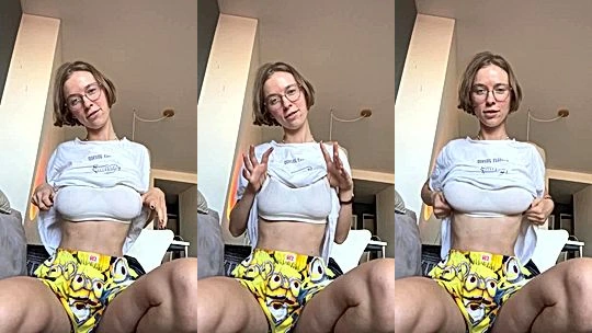 sexy onlyfans model Yourina takes of her cloth and fondles her boobs