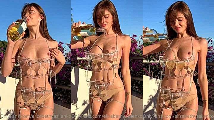 bad girl Elizabeth Vasilenko shows off big tits outdoors like a slut leaked onlyfans video