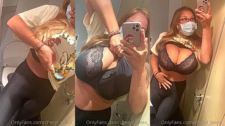 naughty girl Cheryl Blossom raise up her top and show off her big tits, leaked video