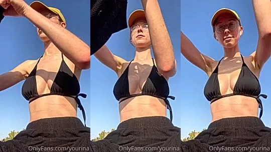 busty onlyfans milf Yourinap undress and shows her huge tits in lingerie