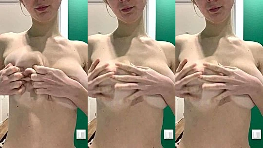 bad girl Yourina squeeze her nipple hard till she moan loud on cam onlyfans leak video