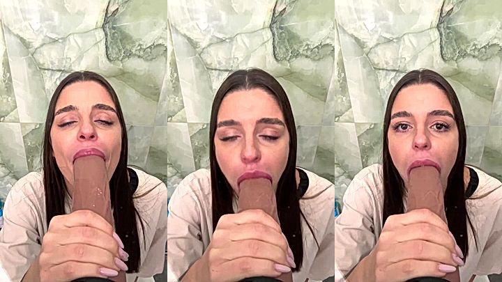 naughty freaky model Sonya Jess bathroom blwjob video