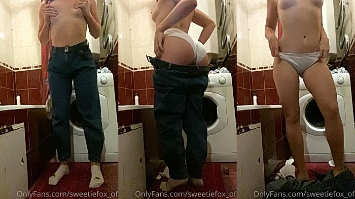 horny onlyfans slut Sweetie Fox’s slow strip, watch how my body unfold