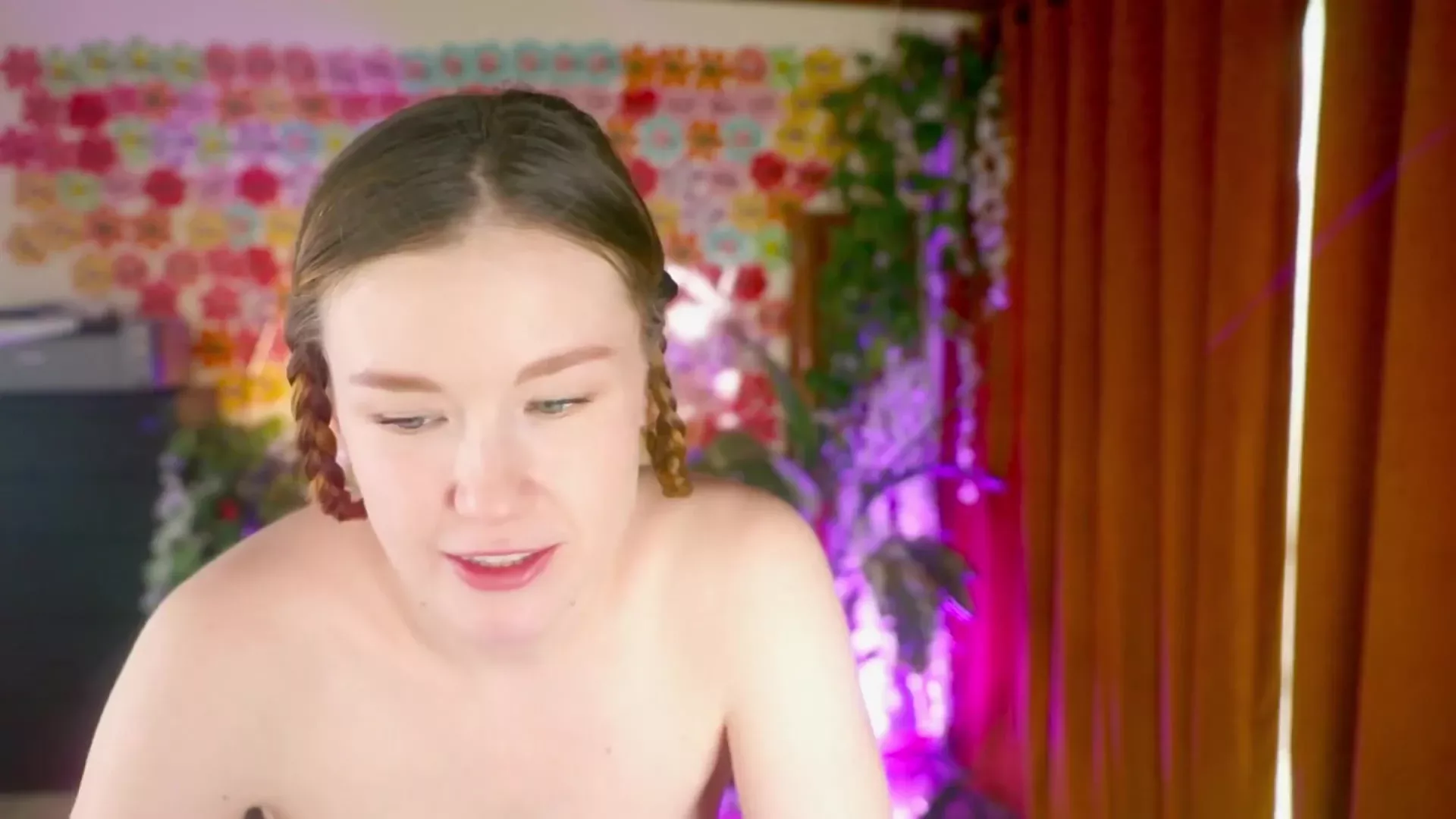 onlyfans model Emily Bloom undresss and shows her big natural boobs