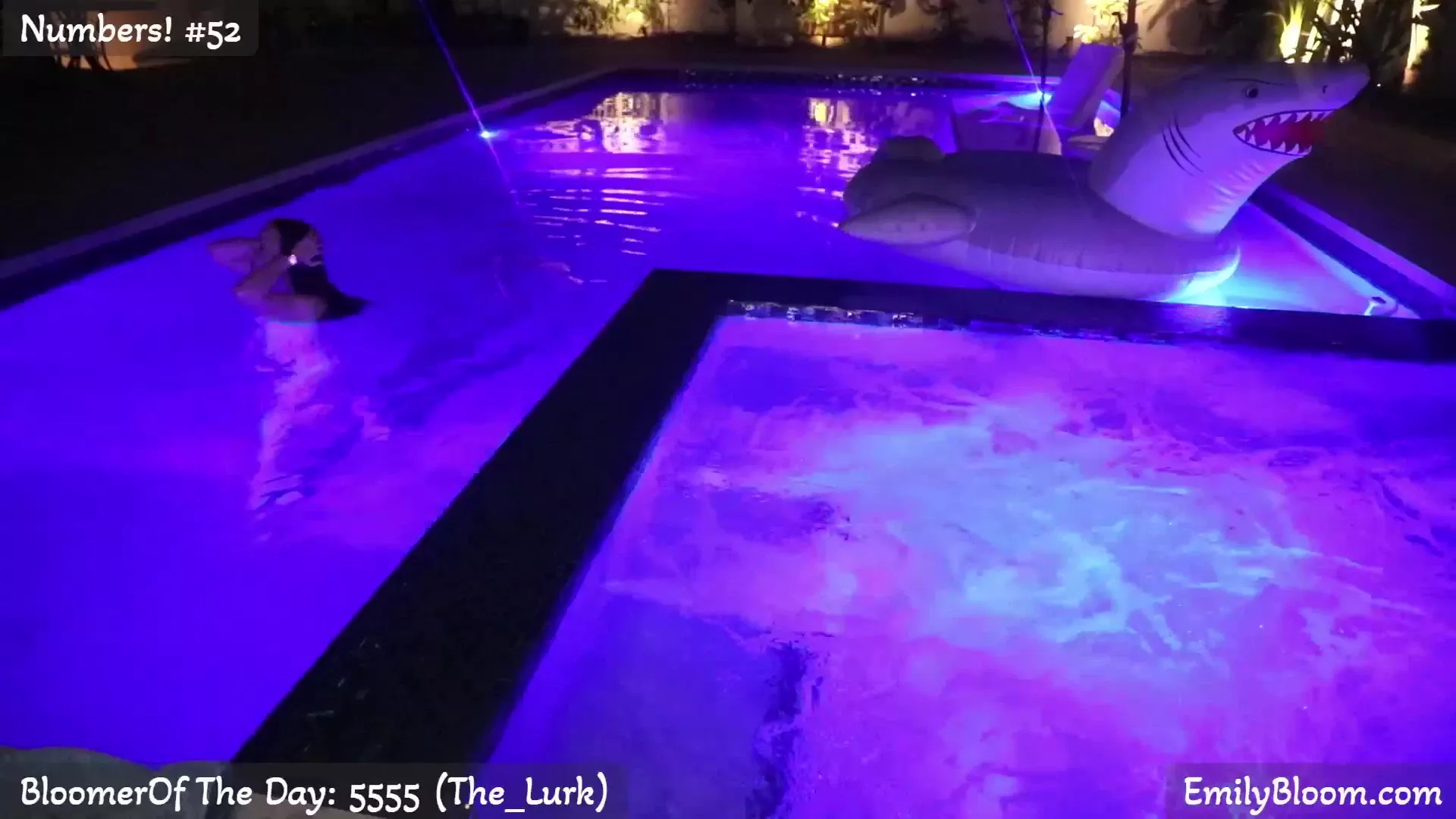 sexy onlyfans model Emily Bloom swim in the pool and shows her big ass and huge tits