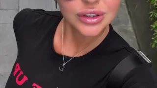 sexy slut couldnt help but tease her fans