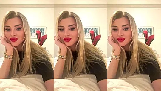 blond onlyfans model Kseniya Belousova talks dirty to cam