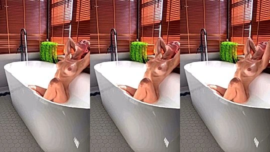 naked naughty onlyfans model Ekaterina Enokaeva takws bath in the tubs and rubs her big tits