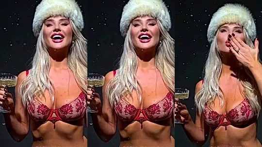 blond sexy onlyfans model Kseniya Belousova talks dirty and shows her tits in lingerie